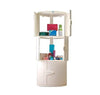 Nilkamal 3 Door Plastic Storage Corner Cabinet (Ivory)