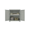 Nilkamal Freedom Star Small (FMSSTAR) Plastic Storage Cabinet (Haze Grey & Milky White) - Open Storage Front View