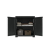 Nilkamal Freedom Small (FMS) Plastic Storage Cabinet (Charcoal Grey) - Open Front Storage View