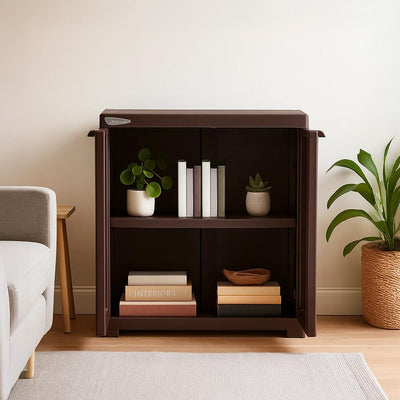 Nilkamal Freedom Mini Small (FMS) Plastic Storage Cabinet/Bookshelf (Weather Brown)