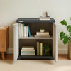 Nilkamal Freedom Mini Small (FMS) Plastic Storage Cabinet/Bookshelf (Haze Grey/Charcoal Grey)