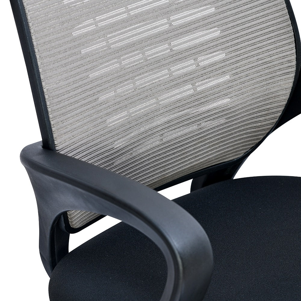 Nilkamal Otis Mid Back Mesh Office Chair (Black & Grey)