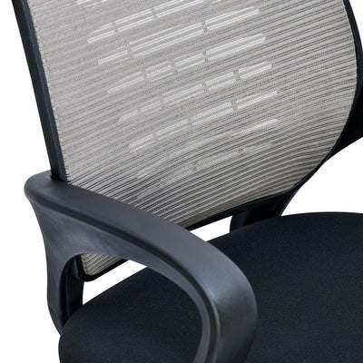 Nilkamal Otis Mid Back Mesh Office Chair (Black & Grey)