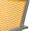 Nilkamal CHR2226 Plastic Arm Chair (Haze Grey & Mustard Yellow) - Close Up View