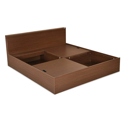 Nilkamal Arthur Plus King Bed With Storage (Legno Oak Dark)