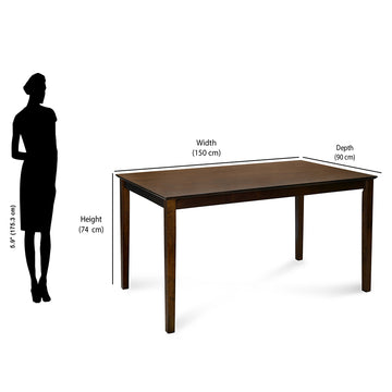 Buy Nilkamal Tivoli Seater Dining Set with Bench (Brown) Online