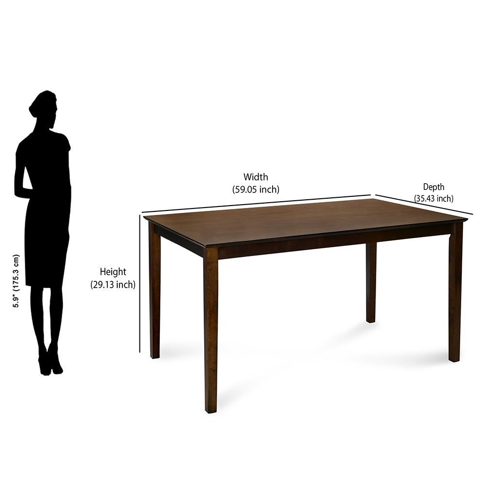 Nilkamal Tivoli 6 Seater Dining Table (Brown)