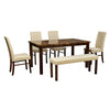 Nilkamal Venice 6 Seater Dining Set with Bench (Brown)