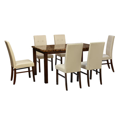 Nilkamal Venice 6 Seater Dining Set (Brown)