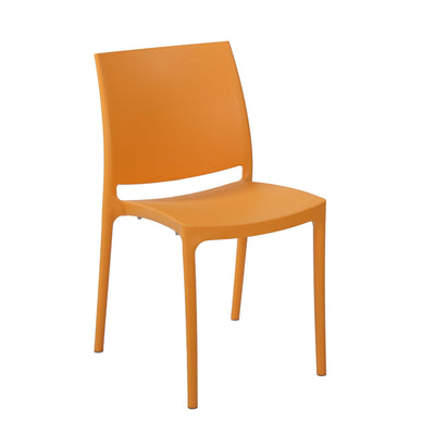 Nilkamal Novella 08 Plastic Armless Chair (Orange)