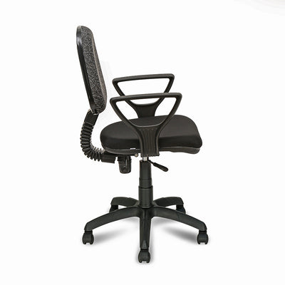 Nilkamal Soren Mid Back Cushion Office Chair (Black)