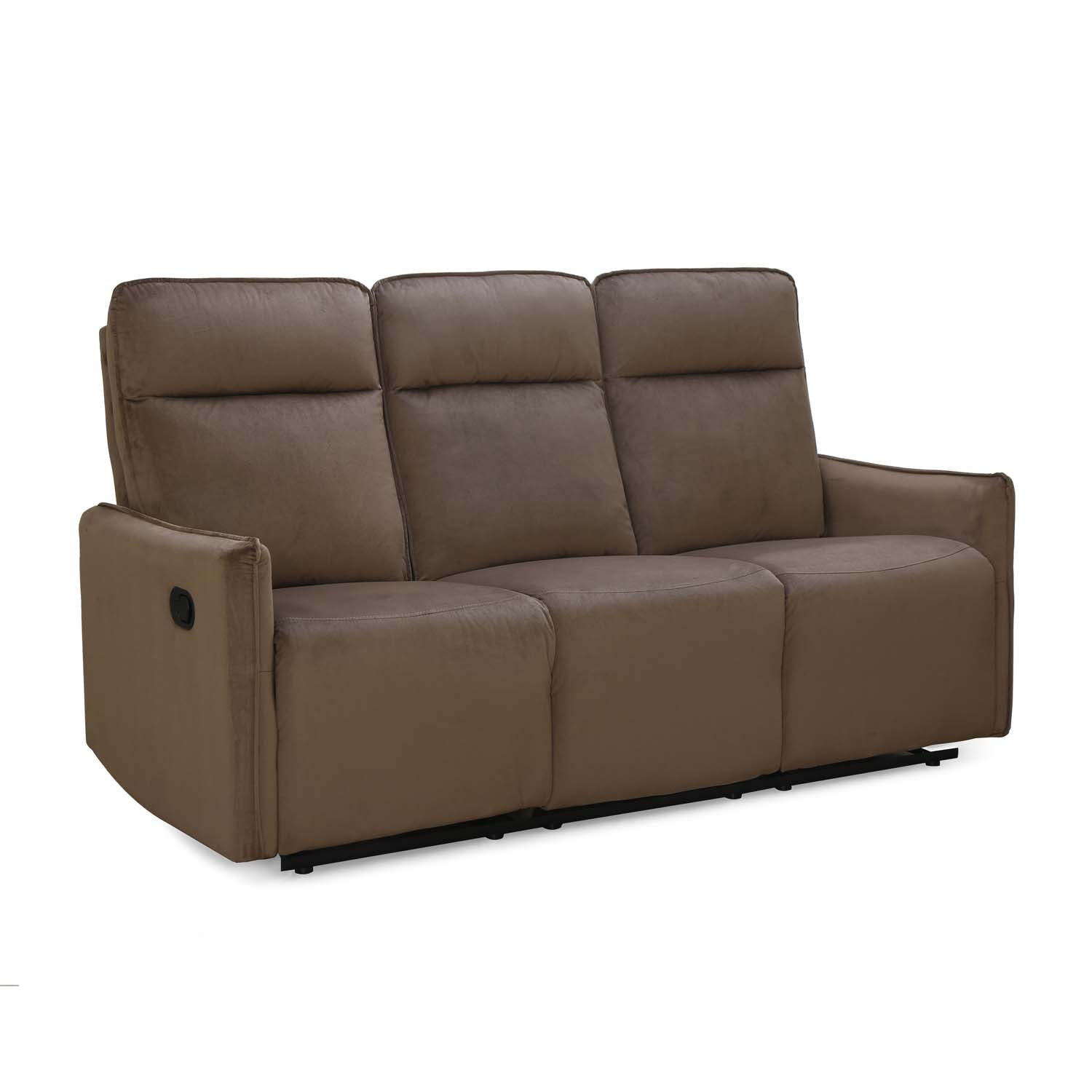 Nilkamal Carlton 3 Seater Manual Recliner (Light Brown)
