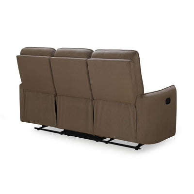 Nilkamal Carlton 3 Seater Manual Recliner (Light Brown)