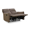 Nilkamal Carlton 2 Seater Manual Recliner (Light Brown) - Extended Slight Side View