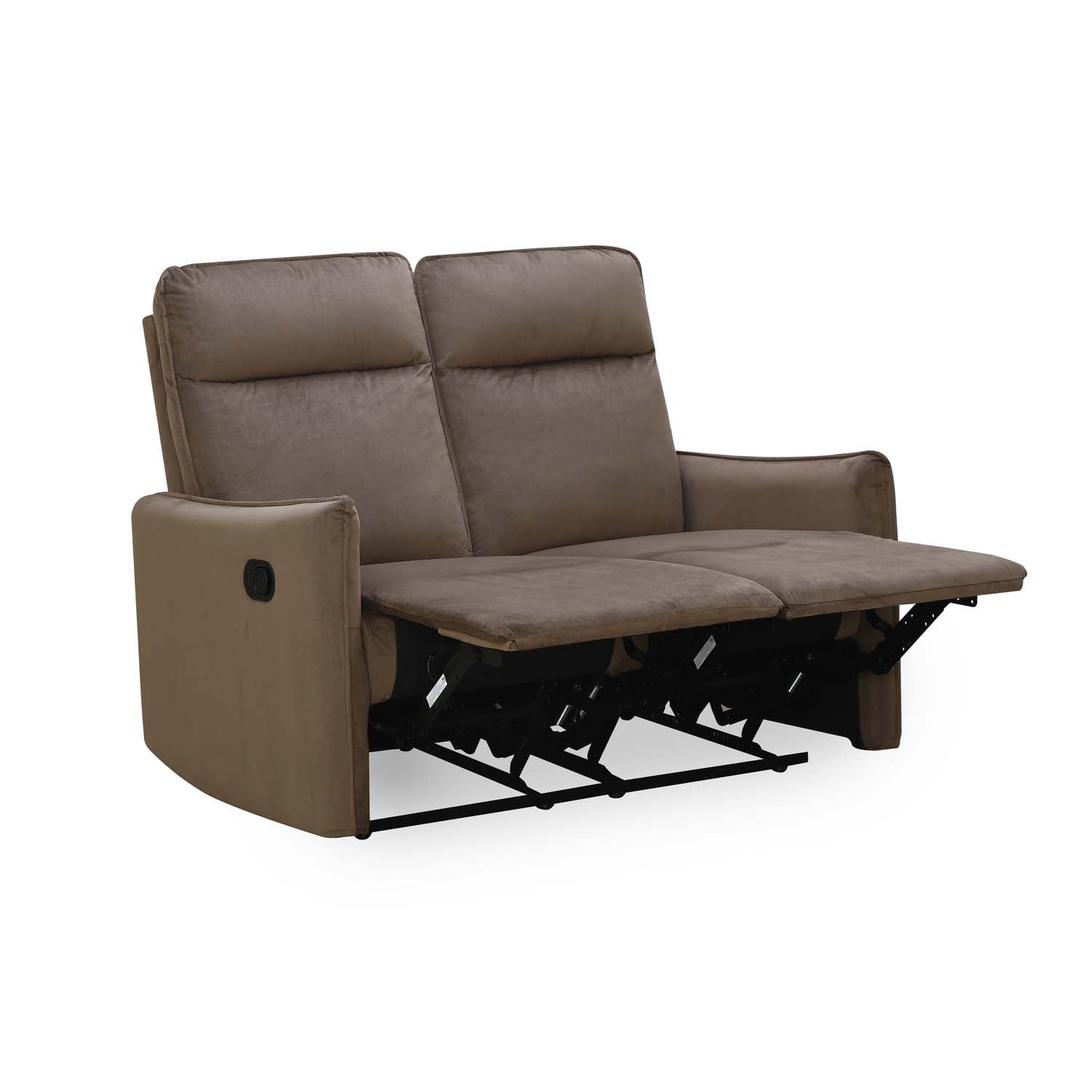 Nilkamal Carlton 2 Seater Manual Recliner (Light Brown)