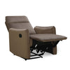 Nilkamal Carlton 1 Seater Manual Recliner (Light Brown) - Extended Slight Side View