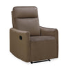 Nilkamal Carlton 1 Seater Manual Recliner (Light Brown) - Slight Side View