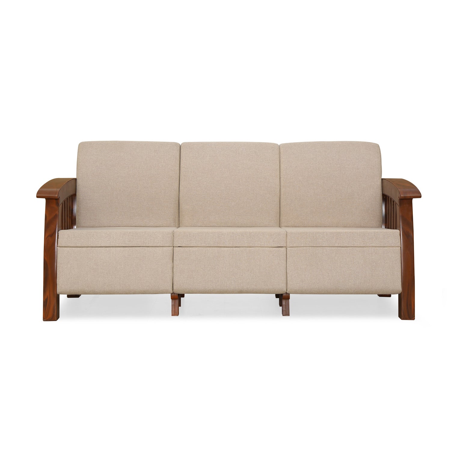 Nilkamal Aspire 3+2+1 Seater Plastic Sofa Set (Walnut)