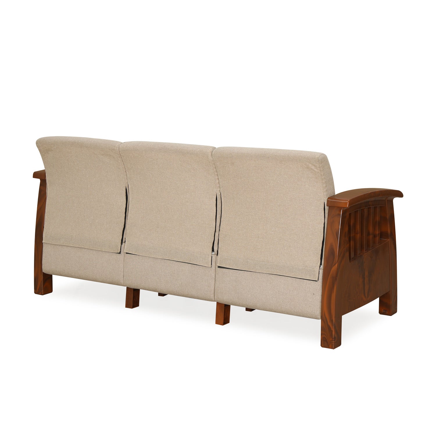 Nilkamal Aspire 3+2+1 Seater Plastic Sofa Set (Walnut)