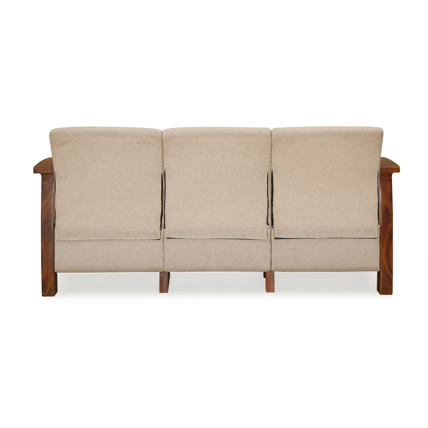 Nilkamal Aspire 3 Seater Plastic Sofa (Walnut)