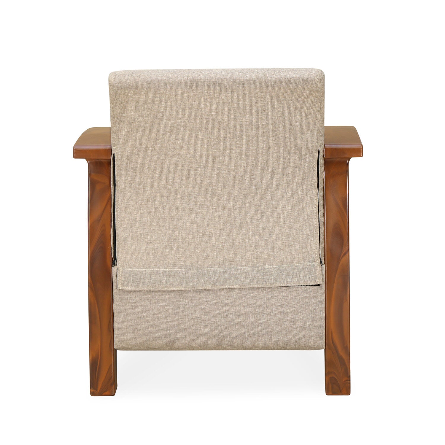 Nilkamal Aspire 1 Seater Plastic Sofa (Walnut)