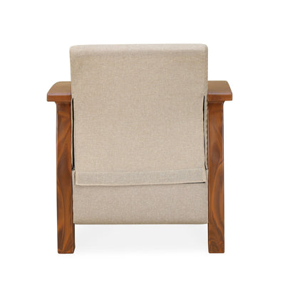 Nilkamal Aspire 1 Seater Plastic Sofa (Walnut)