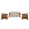 Nilkamal Aspire 3+1+1 Seater Plastic Sofa Set (Walnut)
