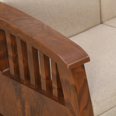 Nilkamal Aspire 3 Seater Plastic Sofa (Walnut)