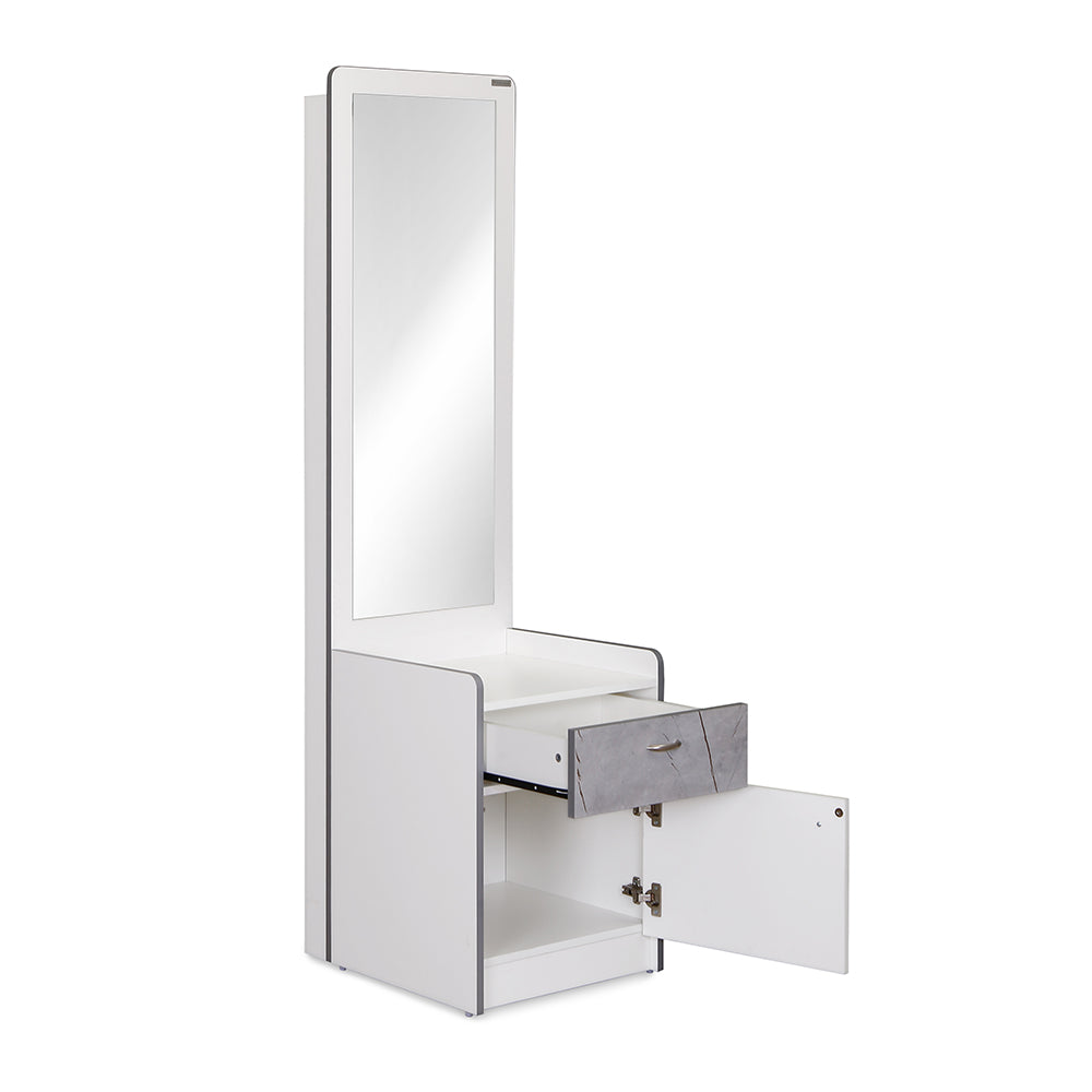 Nilkamal Marbito Dresser With Mirror (White)