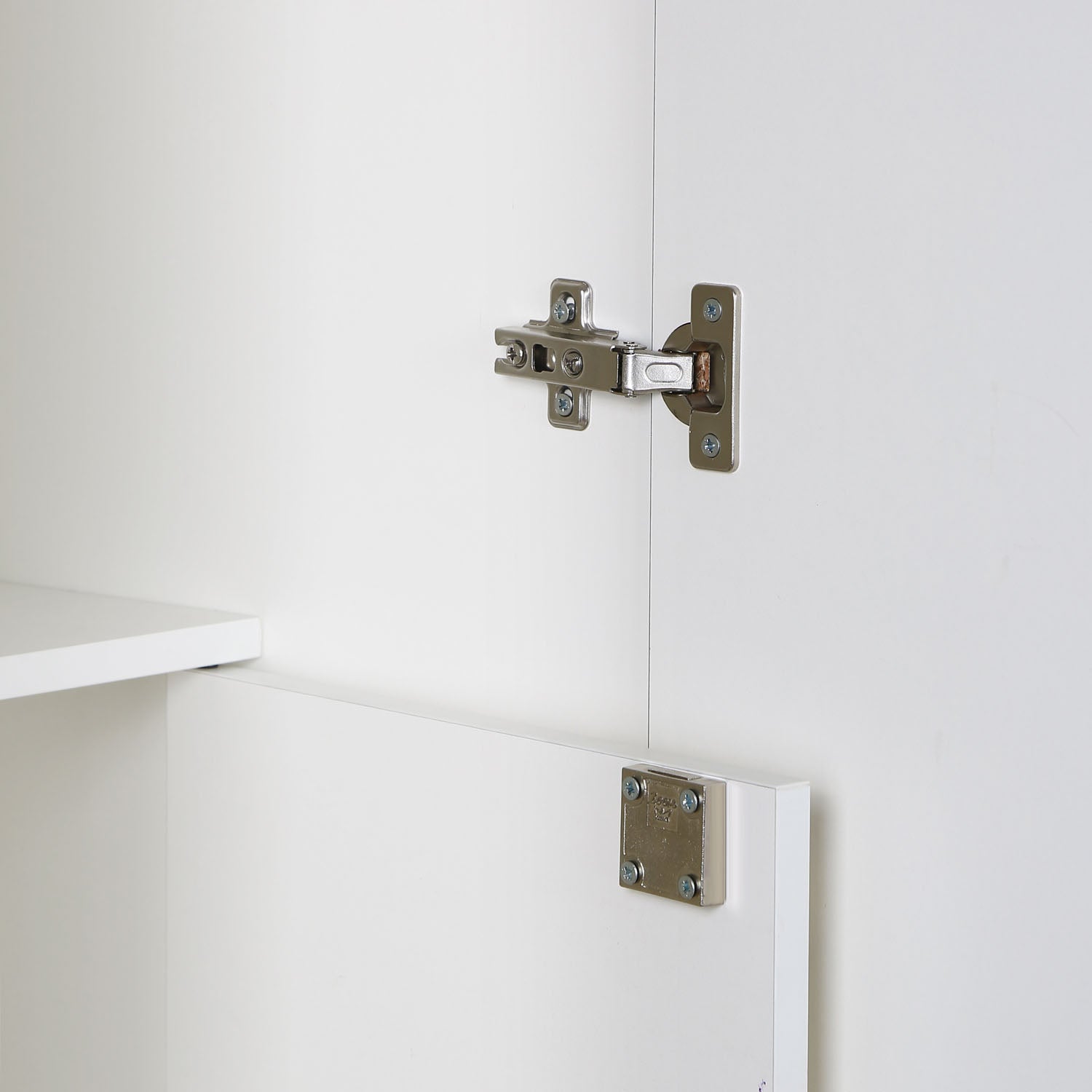 Nilkamal Marbito 4 Door Wardrobe With Mirror (White)