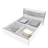 Nilkamal Marbito Queen Bed With Headboard & Box Storage (White) - Open Storage View-2