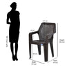 Nilkamal Trendy Plastic Chair with Arm Rest