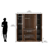Nilkamal Joyce 4 Door Wardrobe (Classic Walnut)