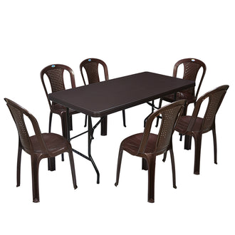 Nilkamal Celebration 1 + 6 Chair Plastic Dining Set