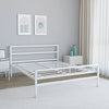 Nilkamal Striker Metal King Bed (White)
