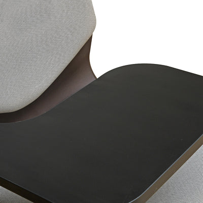 Nilkamal Zing Visitor Chair with Depth Adjustable Writing Pad (Walnut Brown & Black)