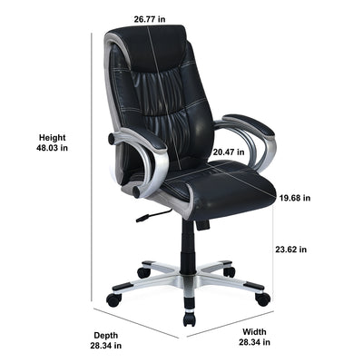Nilkamal Travis High Back Office Chair (Black/Grey)