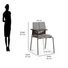 Nilkamal Zing Visitor Chair with Depth Adjustable Writing Pad (Walnut Brown & Black)