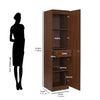 Nilkamal Joyce 1 Door Wardrobe (Classic Walnut) - Size In Inches