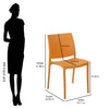 Nilkamal Novella 08 Plastic Armless Chair (Orange)