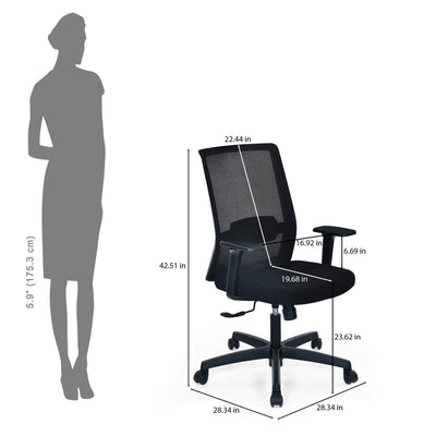 Nilkamal Compass Mid Back Mesh Office Chair