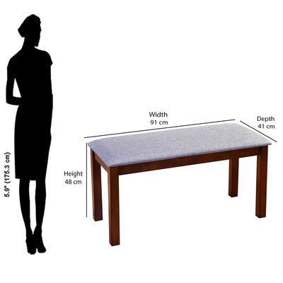 Nilkamal Kylo 1+2+ Bench Dining Set (Rio Brown)