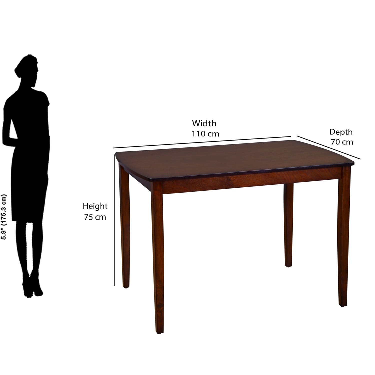 Nilkamal Kylo Dining Table (Rio Brown)
