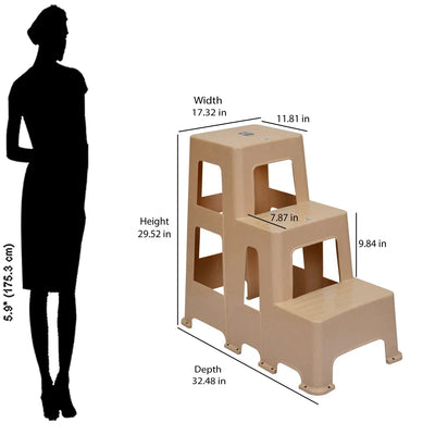 Nilkamal Kick Plastic Step Stool - Size in Inch