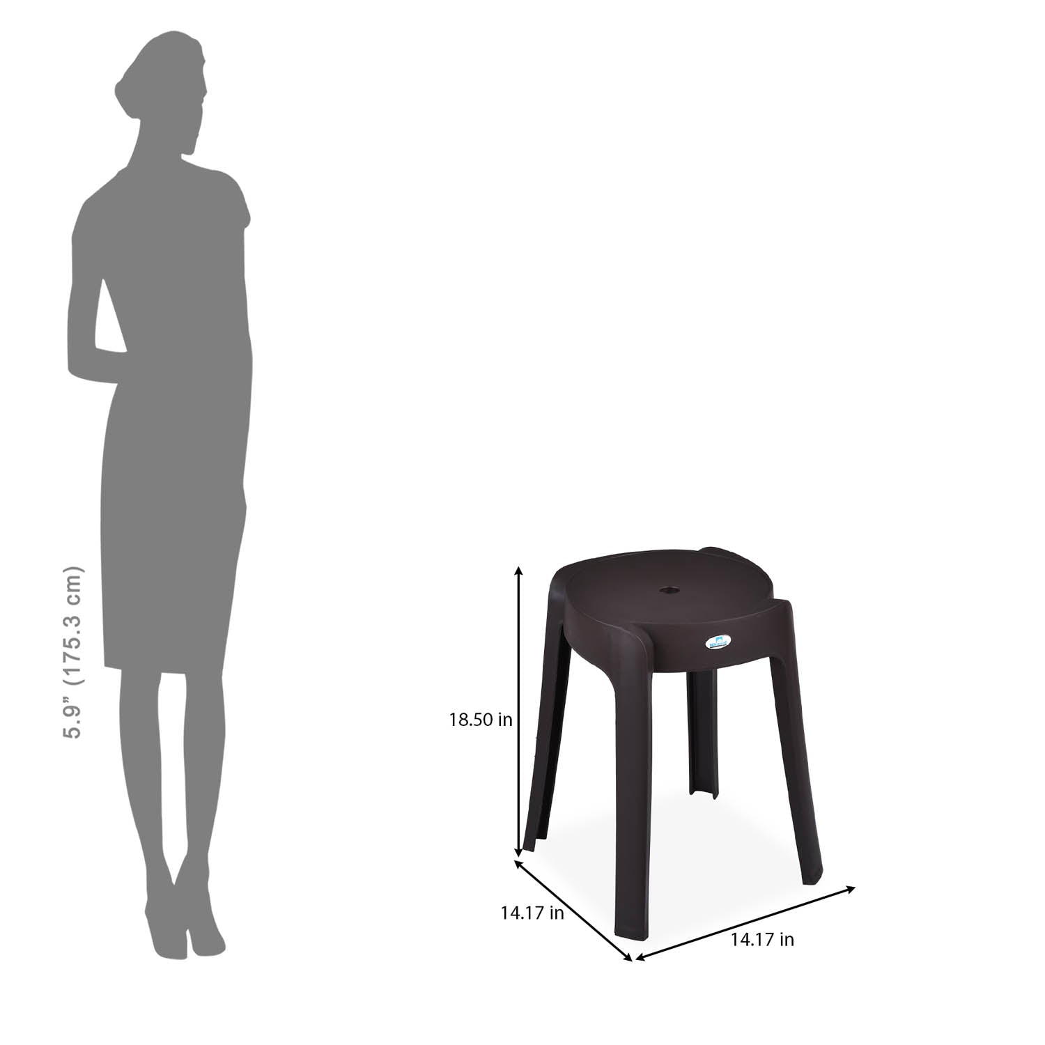 Nilkamal Twist Plastic Stool