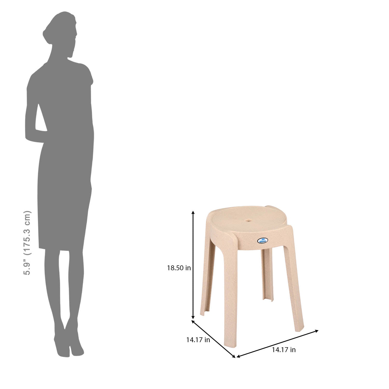 Nilkamal Twist Plastic Stool