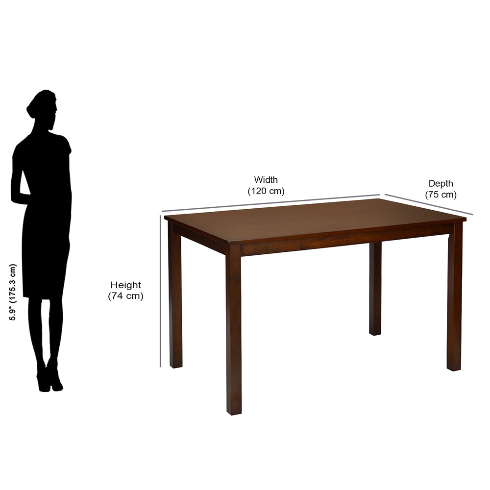 Nilkamal Jewel 4 Seater Dining Table (Cappuccino)