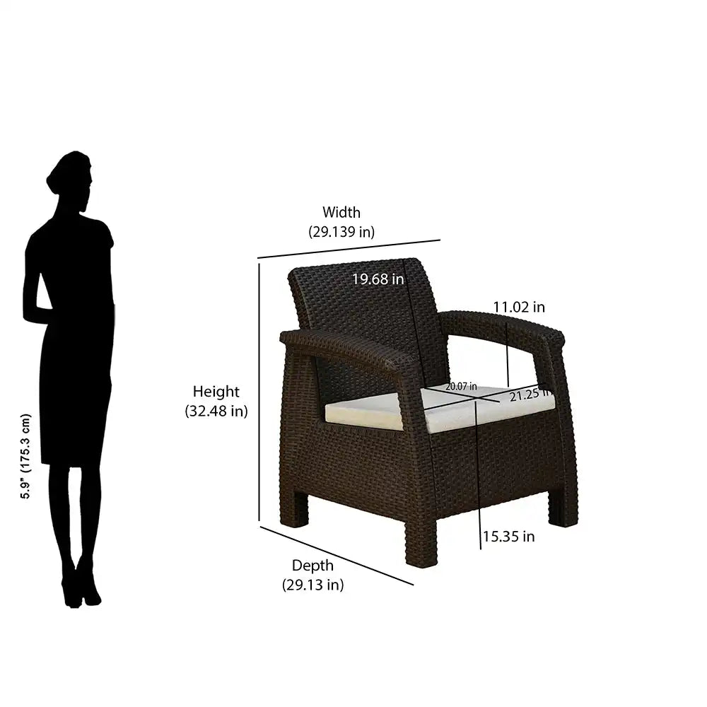 Nilkamal Goa Sofa Set with Cushion (3+1+1 Seater)