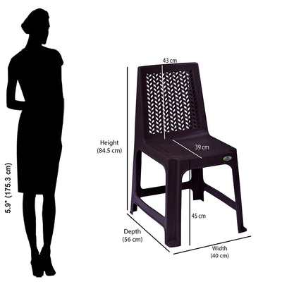 Nilkamal Viva Plastic Armless Chair