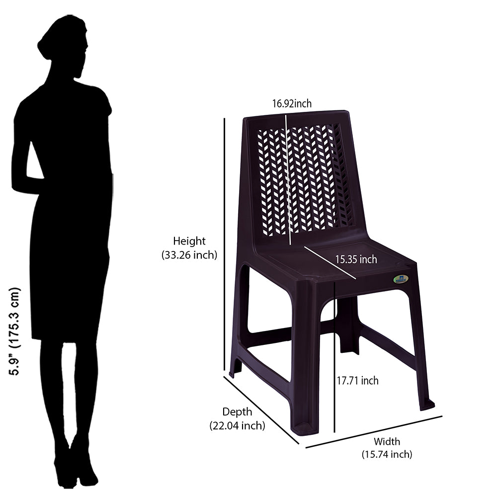 Nilkamal Viva Plastic Armless Chair